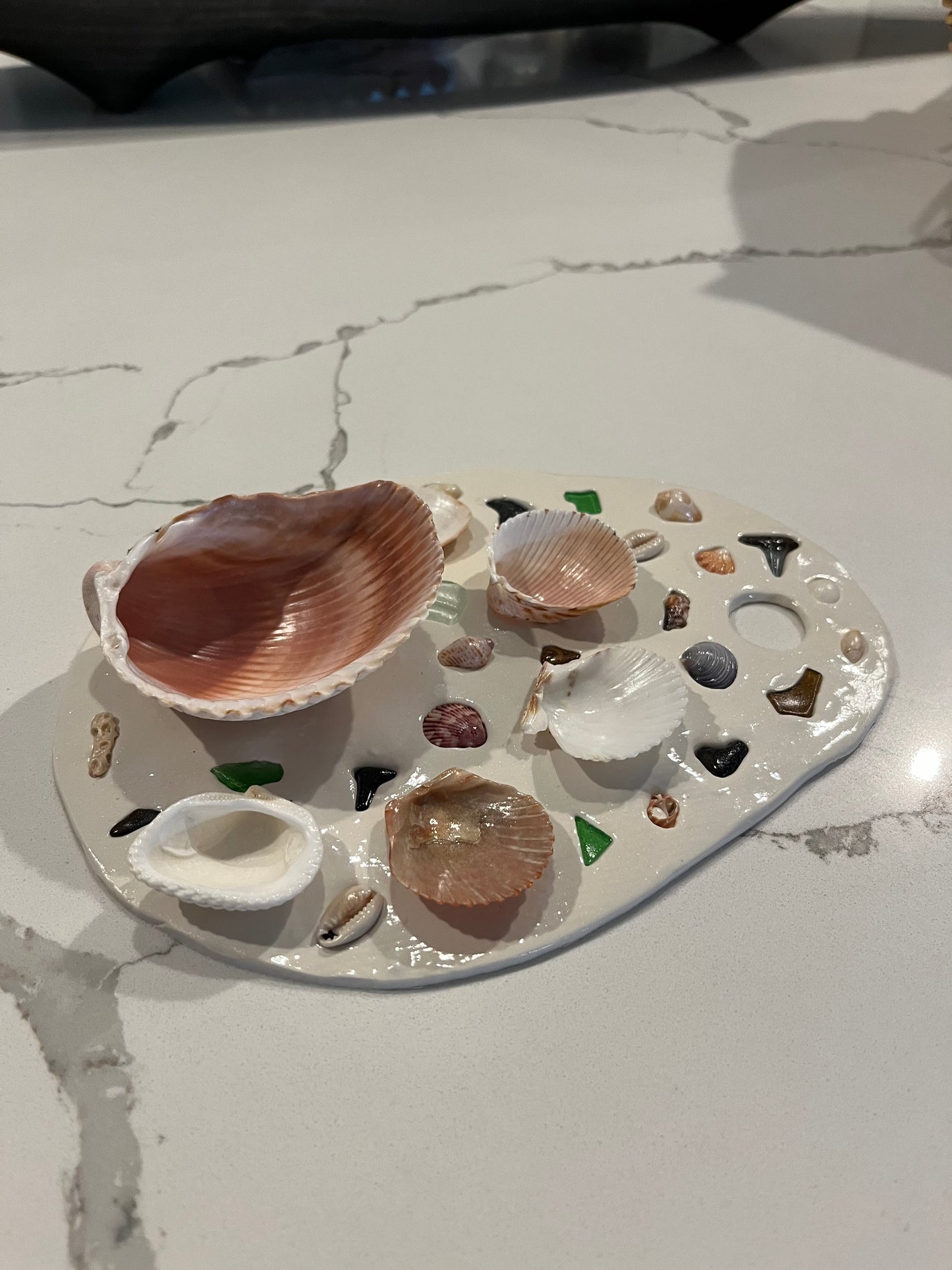 Mosaic Seashell Paint Palette